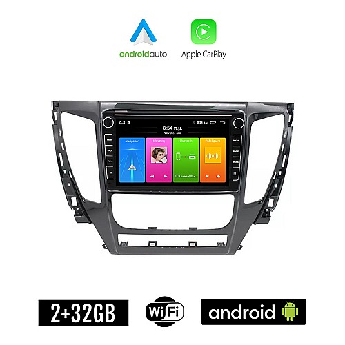 MITSUBISHI PAJERO (μετά το 2013) Android οθόνη αυτοκίνητου 2GB με GPS WI-FI (ηχοσύστημα αφής 8" ιντσών Apple CarPlay Android Auto Car Play Youtube Playstore MP3 USB Radio Bluetooth Mirrorlink εργοστασιακή, 4x60W, Navi)