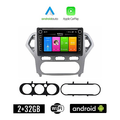 FORD MONDEO (2007 - 2010) Android οθόνη αυτοκίνητου 2GB με GPS WI-FI (ηχοσύστημα αφής 8" ιντσών Apple CarPlay Android Auto Car Play Youtube Playstore MP3 USB Radio Bluetooth Mirrorlink εργοστασιακή, 4x60W, Navi)