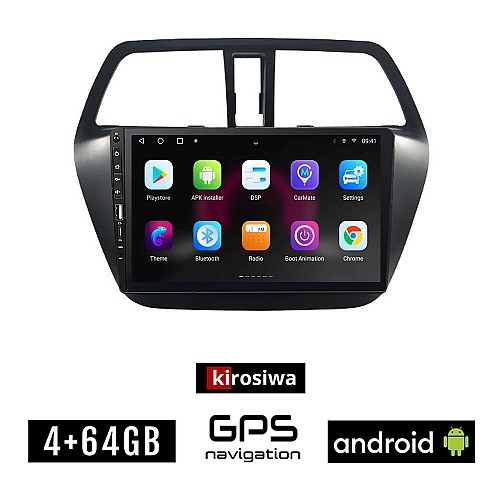 SUZUKI SX4 S-CROSS (μετά το 2014) Android οθόνη αυτοκίνητου 4GB με GPS WI-FI (ηχοσύστημα αφής 9" ιντσών OEM Youtube Playstore MP3 USB Radio Bluetooth Mirrorlink εργοστασιακή, Navi, 4x60W)