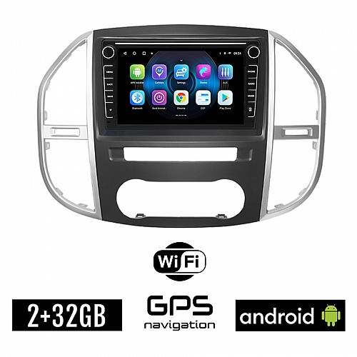 MERCEDES VITO (μετά το 2015) Android οθόνη αυτοκίνητου 2GB με GPS WI-FI (ηχοσύστημα αφής 8" ιντσών OEM Youtube Playstore MP3 USB Radio Bluetooth Mirrorlink εργοστασιακή, 4x60W, Benz)