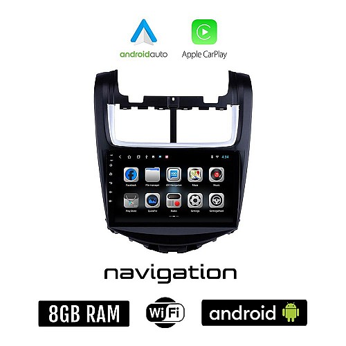 CHEVROLET AVEO (2014-2017) Android οθόνη αυτοκίνητου 8GB + 128GB με GPS WI-FI (ηχοσύστημα αφής 9" ιντσών OEM Android Auto Apple Carplay Youtube Playstore MP3 USB Radio Bluetooth Mirrorlink εργοστασιακή, 4x60W)