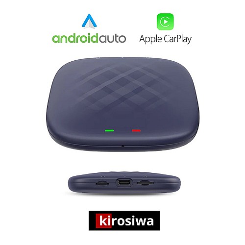 Kirosiwa Auto AI Box 4+64GB Μετατροπέας Ενσύρματου CarPlay Σε Ασύρματο CarPlay και Android Auto (Apple Car Play 4GB αυτοκινήτου οθόνη wireless αντάπτορας dongle GPS playstore WI-FI ηχοσύστημα αφής oem youtube εργοστασιακή universal oem)
