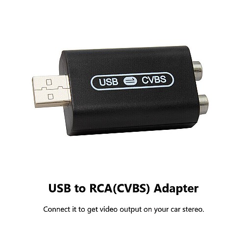 USB σε RCA Video Output αντάπτορας CVBS (οθόνη αυτοκινήτου λεωφορείο φορτηγό adapter μετατροπέας εικόνας βίντεο προσκέφαλα Android 7" οθόνη 9" ηχοσύστημα 10" ιντσών επαγγελματικό βανάκι ΟΕΜ φορτηγό τροχόσπιτο επιβατικό)