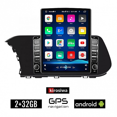 KIROSIWA HYUNDAI i20 (μετά το 2021) Android οθόνη αυτοκίνητου 2GB με GPS WI-FI (ηχοσύστημα αφής 9.7" ιντσών OEM Youtube Playstore MP3 USB Radio Bluetooth Mirrorlink εργοστασιακή, 4x60W, AUX)