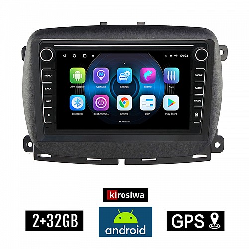 FIAT 500 (μετά το 2016) Android οθόνη αυτοκίνητου 2GB με GPS WI-FI (ηχοσύστημα αφής 8" ιντσών Youtube Playstore MP3 USB Radio Bluetooth Mirrorlink εργοστασιακή, 4x60W, Navi)