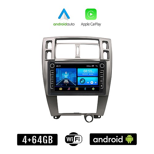 HYUNDAI TUCSON (2004 - 2010) Android οθόνη αυτοκίνητου 4+64GB με GPS WI-FI (ηχοσύστημα αφής 8" ιντσών 4GB CarPlay Android Auto Car Play Youtube Playstore MP3 USB Radio Bluetooth Mirrorlink εργοστασιακή, 4x60W, Navi)
