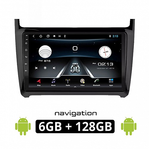 Volkswagen VW POLO (2014 - 2017) οθόνη αυτοκίνητου 6GB Android με GPS WI-FI (ηχοσύστημα αφής 9" ιντσών OEM Youtube Playstore MP3 USB Radio Bluetooth Mirrorlink, 4x60W, Εργοστασιακή, AUX, USB) VO27-6GB