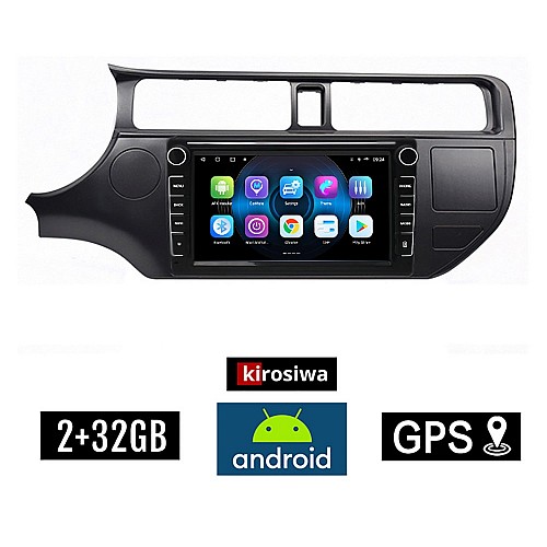 KIA RIO (2012 - 2015) Android οθόνη αυτοκίνητου 2GB με GPS WI-FI (ηχοσύστημα αφής 8" ιντσών OEM Youtube Playstore MP3 USB Radio Bluetooth Mirrorlink εργοστασιακή, 4x60W, Navi)