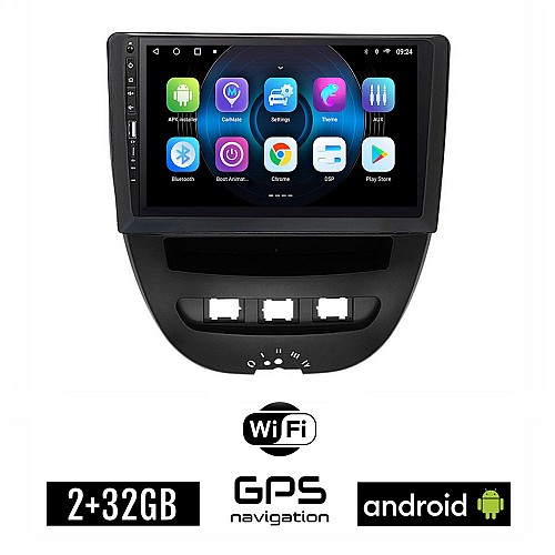 PEUGEOT 107 (2005 - 2014) Android οθόνη αυτοκίνητου 2GB με GPS WI-FI (ηχοσύστημα αφής 9" ιντσών OEM Youtube Playstore MP3 USB Radio Bluetooth Mirrorlink εργοστασιακή, 4x60W, Navi) WR7078299