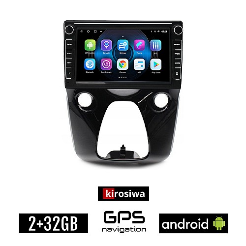 TOYOTA AYGO (μετά το 2014) Android οθόνη αυτοκίνητου 2GB με GPS WI-FI (ηχοσύστημα αφής 8" ιντσών OEM Youtube Playstore MP3 USB Radio Bluetooth Mirrorlink εργοστασιακή, 4x60W, Navi)