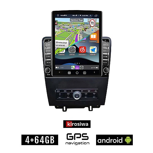 KIROSIWA FORD MUSTANG (2010 - 2015) Android οθόνη αυτοκίνητου 4GB με GPS WI-FI (ηχοσύστημα αφής 9.7" ιντσών OEM Youtube Playstore MP3 USB Radio 4+64GB Bluetooth Mirrorlink εργοστασιακή, 4x60W, AUX)