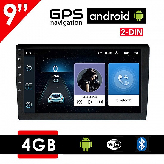 4GB 9 ιντσών Android οθόνη αυτοκινήτου με GPS (ηχοσύστημα WI-FI Youtube USB 2DIN MP3 MP5 Bluetooth Mirrorlink 4x60W Universal) K8024