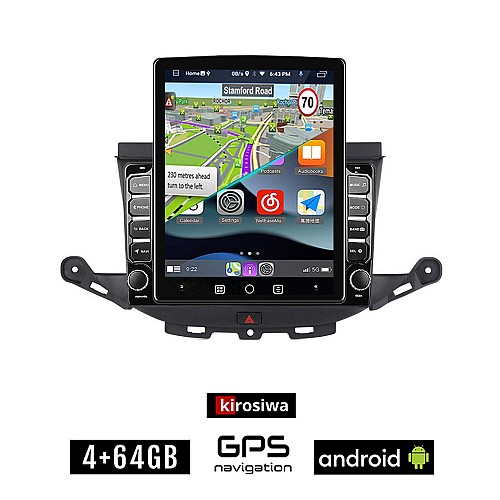 KIROSIWA OPEL ASTRA K (μετά το 2015) Android οθόνη αυτοκίνητου 4GB με GPS WI-FI (ηχοσύστημα αφής 9.7" ιντσών OEM Youtube Playstore MP3 USB Radio 4+64GB Bluetooth Mirrorlink εργοστασιακή, 4x60W, AUX)