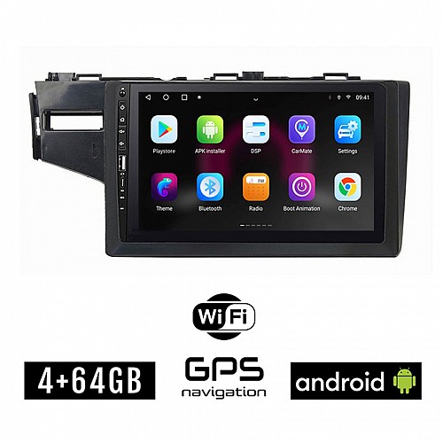 HONDA JAZZ (μετά το 2013) Android οθόνη αυτοκίνητου 4GB με GPS WI-FI (ηχοσύστημα αφής 9" ιντσών OEM Youtube Playstore MP3 USB Radio Bluetooth Mirrorlink εργοστασιακή, 4x60W, Navi)