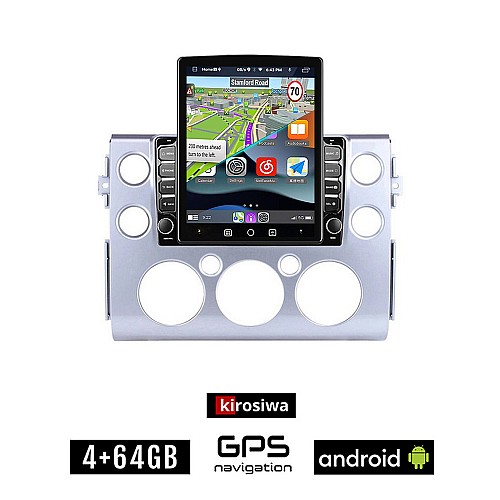 KIROSIWA TOYOTA FJ CRUISER (2007 - 2013) Android οθόνη αυτοκίνητου 4GB με GPS WI-FI (ηχοσύστημα αφής 9.7" ιντσών OEM Youtube Playstore MP3 USB Radio 4+64GB Bluetooth Mirrorlink εργοστασιακή, 4x60W, AUX)