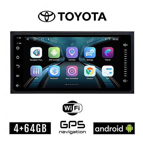Toyota 4GB Android οθόνη αυτοκινήτου 7'' ιντσών (Android Auto Apple Carplay GPS WI-FI Celica RAV4 HILUX Urban Cruiser RAV 4 Youtube Playstore USB ραδιόφωνο Bluetooth 4+64GB ΟΕΜ εργοστασιακού τύπου 4x60 Watt Mirrorlink)