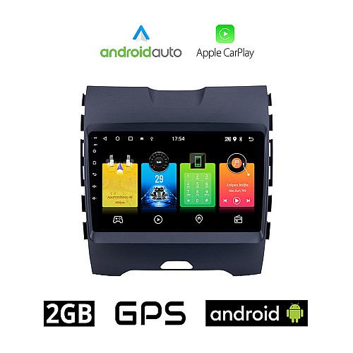 FORD EDGE (μετά το 2015) Android οθόνη αυτοκίνητου 2GB με GPS WI-FI (ηχοσύστημα αφής 9" ιντσών OEM Android Auto Apple Carplay Youtube Playstore MP3 USB Radio Bluetooth Mirrorlink εργοστασιακή, 4x60W, AUX)
