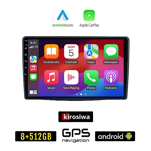 KIROSIWA FIAT 500L (μετά το 2012) Android οθόνη αυτοκίνητου 8GB + 256GB με GPS WI-FI (ηχοσύστημα αφής 10" ιντσών OEM Android Auto Apple Carplay Youtube Playstore MP3 USB Radio Bluetooth Mirrorlink εργοστασιακή, 4x60W, AUX)