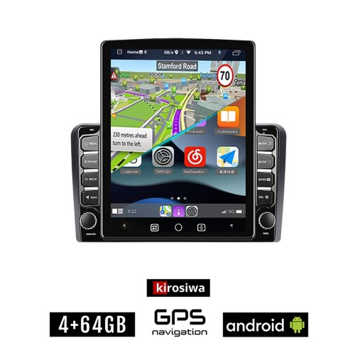 KIROSIWA OPEL Android για CORSA C D ASTRA H G VECTRA ZAFIRA MERIVA οθόνη αυτοκίνητου 4GB με GPS WI-FI (ηχοσύστημα αφής 9.7" ιντσών OEM Youtube Playstore MP3 USB Radio 4+64GB Bluetooth εργοστασιακή 4x60W)