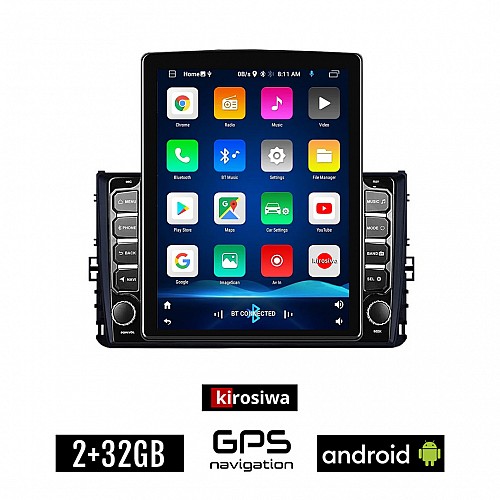 KIROSIWA VOLKSWAGEN VW POLO (μετά το 2017) Android οθόνη αυτοκίνητου 2GB με GPS WI-FI (ηχοσύστημα αφής 9.7" ιντσών OEM Youtube Playstore MP3 USB Radio Bluetooth Mirrorlink εργοστασιακή, 4x60W)