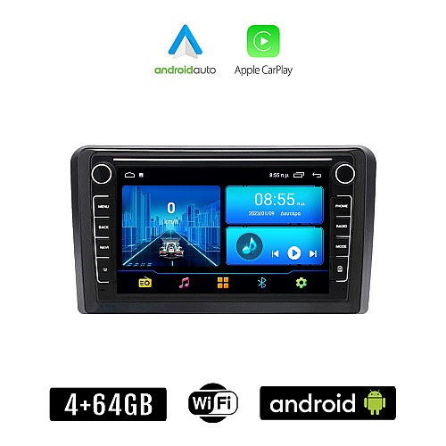 HONDA  JAZZ (μετά το 2019) Android οθόνη αυτοκίνητου 4+64GB με GPS WI-FI (ηχοσύστημα αφής 8" ιντσών 4GB CarPlay Android Auto Car Play Youtube Playstore MP3 USB Radio Bluetooth Mirrorlink εργοστασιακή, 4x60W, Navi)