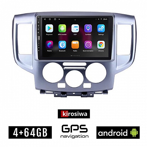 NISSAN NV200 (2010-2015) Android οθόνη αυτοκίνητου 4GB με GPS WI-FI (ηχοσύστημα αφής 9" ιντσών OEM Youtube Playstore MP3 USB Radio Bluetooth Mirrorlink εργοστασιακή, 4x60W, Navi)
