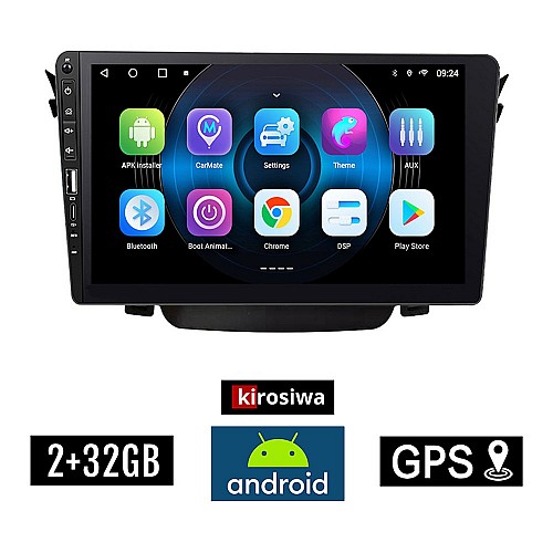 HYUNDAI i30 (2012-2017) Android οθόνη αυτοκίνητου 2GB με GPS WI-FI (ηχοσύστημα αφής 9" ιντσών OEM Youtube Playstore MP3 USB Radio Bluetooth Mirrorlink εργοστασιακή, 4x60W, Navi) WR7078138