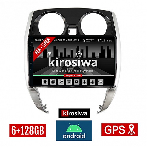 KIROSIWA 6+128GB NISSAN NOTE (μετά το 2012) Android οθόνη αυτοκίνητου 6GB με GPS WI-FI (ηχοσύστημα αφής 10" ιντσών OEM Youtube Playstore MP3 USB Radio Bluetooth Mirrorlink DSP Apple Carplay Android Auto 4G SIM card 4x60 Watt) DX-71443