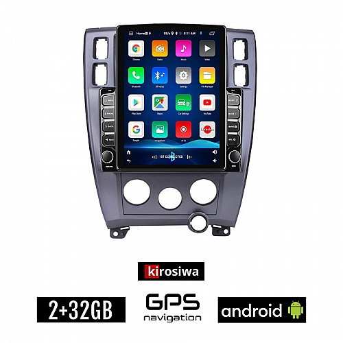 KIROSIWA HYUNDAI TUCSON (2004 - 2010) A/C Android οθόνη αυτοκίνητου 2GB με GPS WI-FI (ηχοσύστημα αφής 9.7" ιντσών OEM Youtube Playstore MP3 USB Radio Bluetooth Mirrorlink εργοστασιακή, 4x60W, AUX)