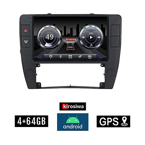 KIROSIWA 4+64GB VOLKSWAGEN PASSAT (2000 - 2005) Android οθόνη αυτοκίνητου 4GB με GPS WI-FI (ηχοσύστημα αφής 9" ιντσών Youtube Playstore MP3 USB Radio Bluetooth Mirrorlink VW DSP 4x60W Apple Carplay Android Auto)