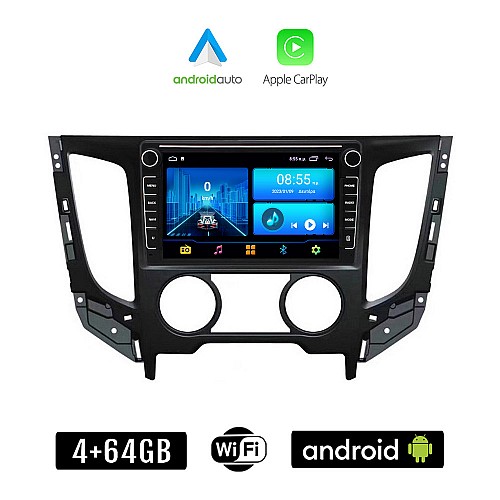 FIAT FULLBACK μετά το 2016 A/C Android οθόνη αυτοκίνητου 4+64GB με GPS WI-FI (ηχοσύστημα αφής 8" ιντσών 4GB CarPlay Android Auto Car Play Youtube Playstore MP3 USB Radio Bluetooth Mirrorlink εργοστασιακή, 4x60W, Navi)