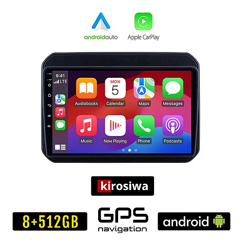 KIROSIWA SUZUKI IGNIS (μετά το 2016) Android οθόνη αυτοκίνητου 8GB + 256GB με GPS WI-FI (ηχοσύστημα αφής 9" ιντσών OEM Android Auto Apple Carplay Youtube Playstore MP3 USB Radio Bluetooth Mirrorlink εργοστασιακή, AUX, 4x60W)