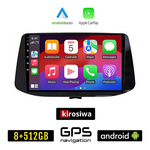 KIROSIWA HYUNDAI i30 (μετά το 2018) Android οθόνη αυτοκίνητου με GPS WI-FI 8GB + 256GB (ηχοσύστημα αφής 9" ιντσών OEM Android Auto Apple Carplay Youtube Playstore MP3 USB Radio Bluetooth Mirrorlink εργοστασιακή, 4x60W, AUX)