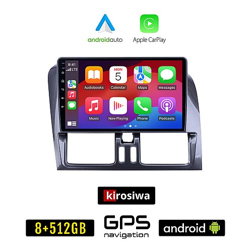 KIROSIWA VOLVO XC60 (2009 - 2017) Android οθόνη αυτοκίνητου 8GB + 256GB με GPS WI-FI (ηχοσύστημα αφής 9" ιντσών OEM Android Auto Apple Carplay Youtube Playstore MP3 USB Radio Bluetooth Mirrorlink εργοστασιακή, 4x60W, AUX)