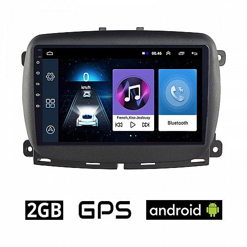 FIAT 500 (μετά το 2016) Android οθόνη αυτοκίνητου 2GB με GPS WI-FI (ηχοσύστημα αφής 9" ιντσών OEM Youtube Playstore MP3 USB Radio Bluetooth Mirrorlink εργοστασιακή, 4x60W, AUX)