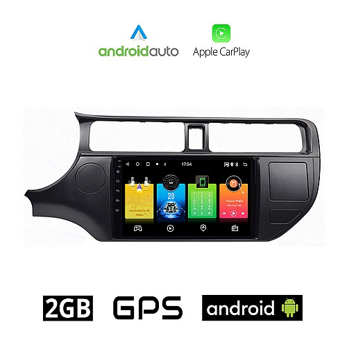 KIA RIO (2012 - 2015) Android οθόνη αυτοκίνητου 2GB με GPS WI-FI (ηχοσύστημα αφής 9" ιντσών OEM Android Auto Apple Carplay Youtube Playstore MP3 USB Radio Bluetooth Mirrorlink εργοστασιακή, 4x60W, AUX)