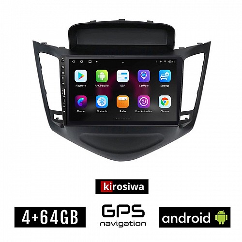 CHEVROLET CRUZE 2008-2012 Android οθόνη αυτοκίνητου 4GB με GPS WI-FI (ηχοσύστημα αφής 9" ιντσών OEM Youtube Playstore MP3 USB Radio Bluetooth Mirrorlink  εργοστασιακή, 4x60W, Navi)