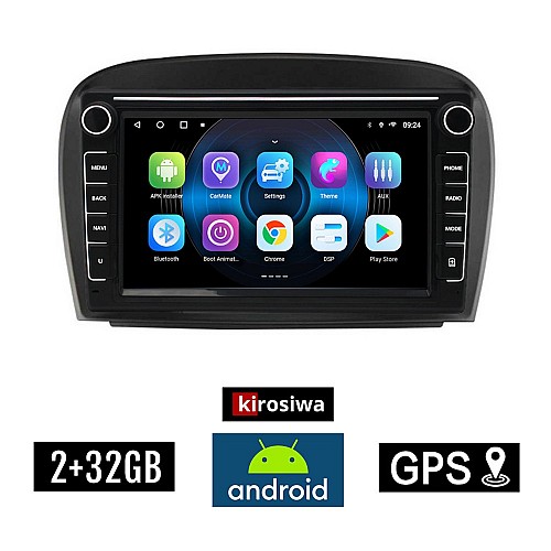 MERCEDES SL (R230) 2006-2012 Android οθόνη αυτοκίνητου 2GB με GPS WI-FI (ηχοσύστημα αφής 8" ιντσών OEM Youtube Playstore MP3 USB Radio Bluetooth Mirrorlink εργοστασιακή, 4x60W, Benz)