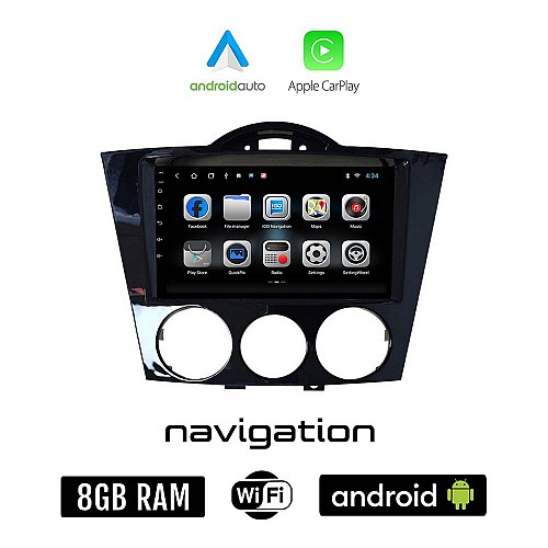 MAZDA RX-8 (2001 - 2008) Android οθόνη αυτοκίνητου 8GB + 128GB με GPS WI-FI (ηχοσύστημα αφής 7" ιντσών OEM Android Auto Apple Carplay Youtube Playstore MP3 USB Radio Bluetooth Mirrorlink εργοστασιακή 4x60W)