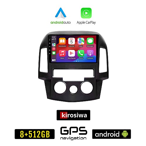 KIROSIWA HYUNDAI i30 (2007 - 2012) Android οθόνη αυτοκίνητου 8GB + 256GB με GPS WI-FI (ηχοσύστημα αφής 9" ιντσών OEM Android Auto Apple Carplay Youtube Playstore MP3 USB Radio Bluetooth Mirrorlink εργοστασιακή, 4x60W, AUX)