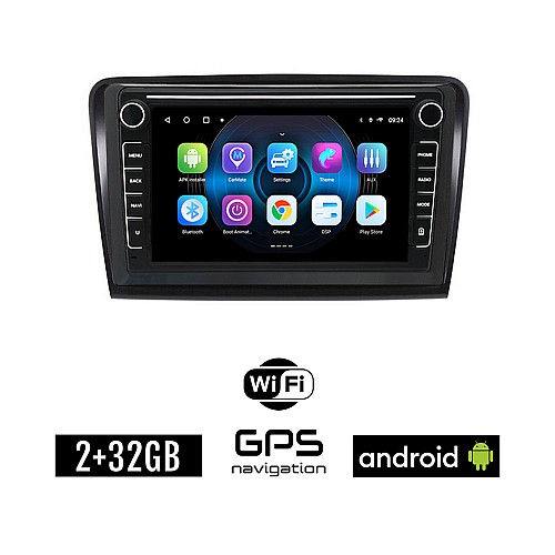 SKODA SUPERB (2008 - 2015) Android οθόνη αυτοκίνητου 2GB με GPS WI-FI (ηχοσύστημα αφής 8" ιντσών OEM Youtube Playstore MP3 USB Radio Bluetooth Mirrorlink εργοστασιακή, 4x60W, Navi)