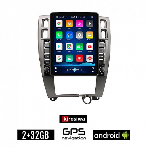 KIROSIWA HYUNDAI TUCSON (2004 - 2010) Android οθόνη αυτοκίνητου 2GB με GPS WI-FI (ηχοσύστημα αφής 9.7" ιντσών OEM Youtube Playstore MP3 USB Radio Bluetooth Mirrorlink εργοστασιακή, 4x60W, AUX)
