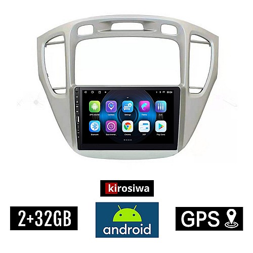 TOYOTA HIGHLANDER (2002 - 2009) Android οθόνη αυτοκίνητου 2GB με GPS WI-FI (ηχοσύστημα αφής 9" ιντσών OEM Youtube Playstore MP3 USB Radio Bluetooth Mirrorlink εργοστασιακή 4x60W, Navi) WR7078396