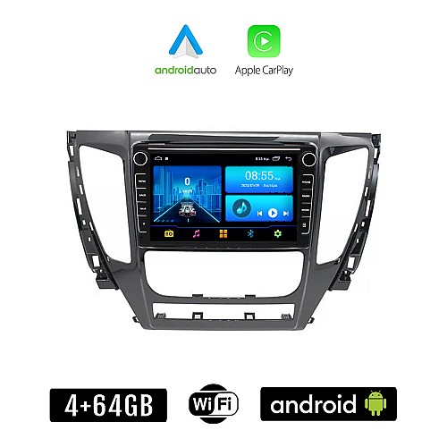 MITSUBISHI PAJERO (μετά το 2013) Android οθόνη αυτοκίνητου 4+64GB με GPS WI-FI (ηχοσύστημα αφής 8" ιντσών 4GB CarPlay Android Auto Car Play Youtube Playstore MP3 USB Radio Bluetooth Mirrorlink εργοστασιακή, 4x60W, Navi)