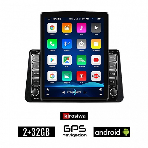 KIROSIWA NISSAN MICRA (μετά το 2017) Android οθόνη αυτοκίνητου 2GB με GPS WI-FI (ηχοσύστημα αφής 9.7" ιντσών OEM Youtube Playstore MP3 USB Radio Bluetooth Mirrorlink εργοστασιακή, 4x60W, AUX)