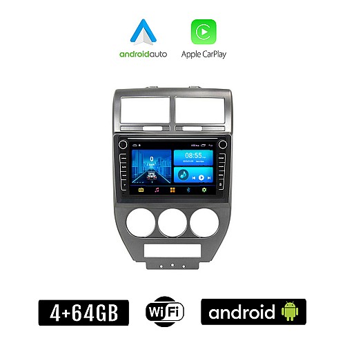 JEEP PATRIOT (2006 - 2016) Android οθόνη αυτοκίνητου 4+64GB με GPS WI-FI (ηχοσύστημα αφής 8" ιντσών 4GB CarPlay Android Auto Car Play Youtube Playstore MP3 USB Radio Bluetooth Mirrorlink 4x60W εργοστασιακού τύπου)