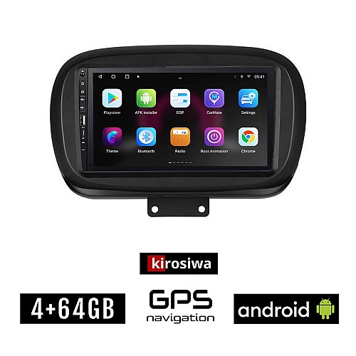 FIAT 500X (μετά το 2014) Android οθόνη αυτοκίνητου 4GB με GPS WI-FI (ηχοσύστημα αφής 9" ιντσών OEM Youtube Playstore MP3 USB Radio Bluetooth Mirrorlink εργοστασιακή, 4x60W, Navi)