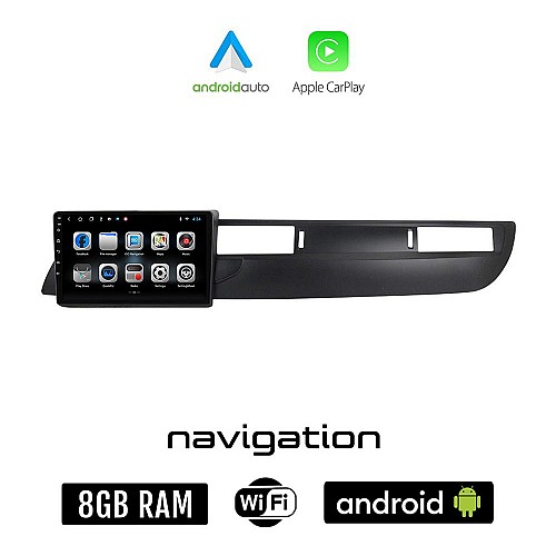 CITROEN C5 (2007 - 2017) Android οθόνη αυτοκίνητου 8GB + 128GB με GPS WI-FI (ηχοσύστημα αφής 10" ιντσών OEM Android Auto Apple Carplay Youtube Playstore MP3 USB Radio Bluetooth Mirrorlink εργοστασιακή, 4x60W)