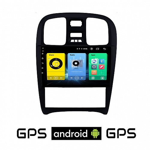 HYUNDAI SONATA 2000-2006 Android οθόνη αυτοκίνητου με GPS WI-FI (ηχοσύστημα αφής 9" ιντσών OEM Youtube Playstore MP3 USB Radio Bluetooth Mirrorlink εργοστασιακή, 4x60W, AUX) HY125
