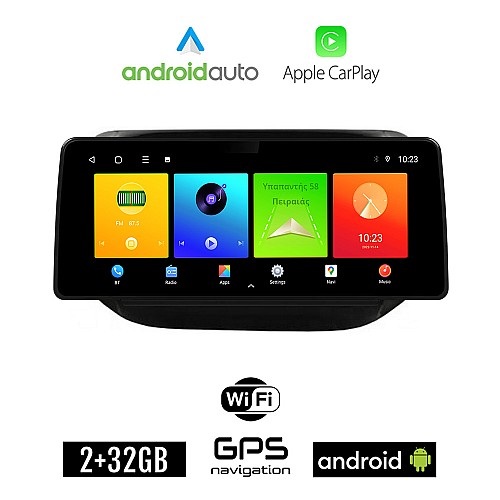 JEEP COMPASS (μετά το 2017) Android οθόνη αυτοκίνητου 2GB (+32GB) με GPS WI-FI (ηχοσύστημα αφής 12.3" ιντσών OEM Android Auto Apple Carplay Youtube Playstore MP3 USB Radio Bluetooth Mirrorlink εργοστασιακή, 4x60W canbus 12,3 ιντσών)